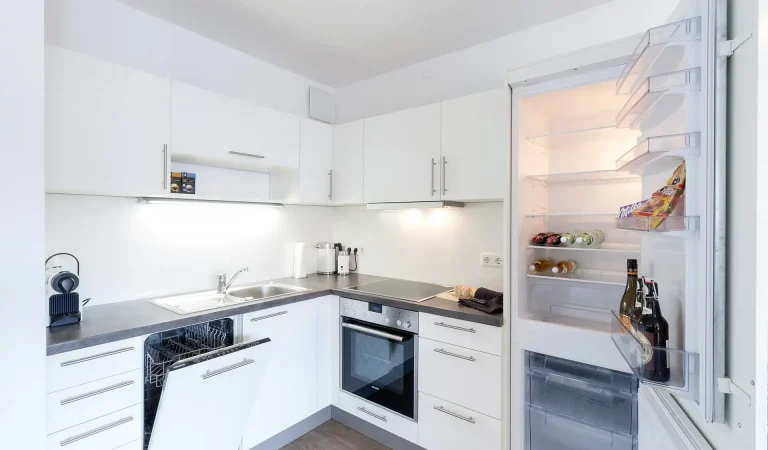 AH_tolle_Kueche_Minibar_herd_spuelmaschine_alles_drin_hell_sauber_ansprechend_selbst_kochen_genuss_wein_bier_maisels_oberfranken